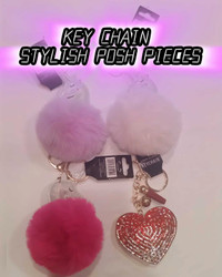 Stylish Keychain Accessories - Plush 3D Look Feel