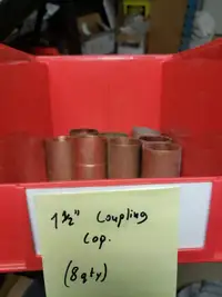 1-1/2" Copper Coupling (8qty)