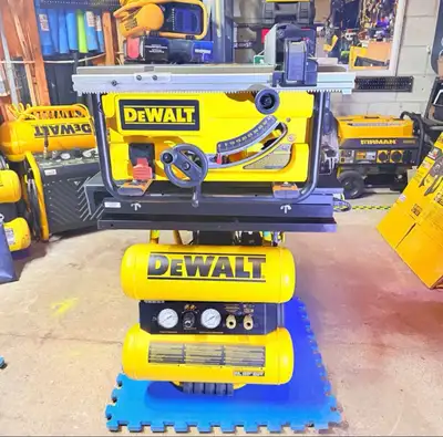 Dewalt Table Saw and Compressor with Hydraulic , View more