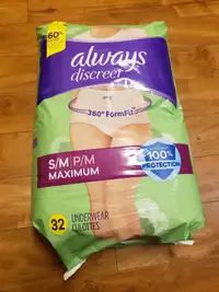 Always discreet diapers 