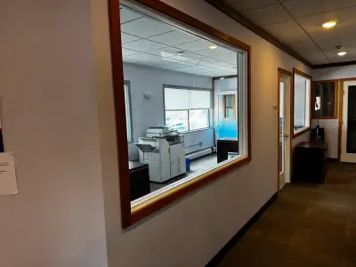 Bright office space available August 1st. Quiet, unlimited access. Comfortable for up to three perso...