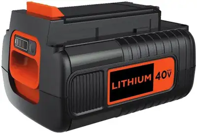 BLACK+DECKER 40V MAX Battery, Lithium Ion, 2.5-Ah with charger, View more