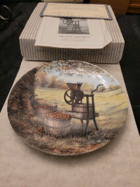 Vintage Collector Plate The Apple Cider Press by Maurice Harvey 