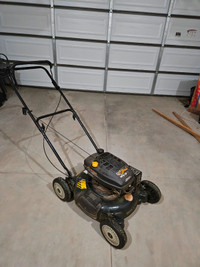 Yard Works lawn mower and Black and Decker trimmer