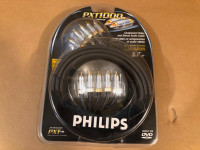 Phillips PXT1000 Component Video + Stereo Audio Cable-BRAND NEW