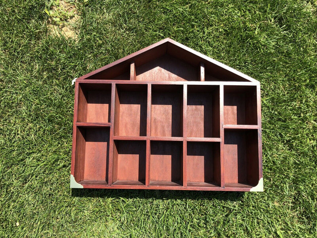 1970s Retro solid wood wall shelf with metal accents in Hutches & Display Cabinets in Oshawa / Durham Region