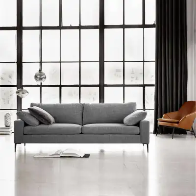 Premium EQ3 Grey Couch Contemporary 3 Seater Comfortable Designe, View more