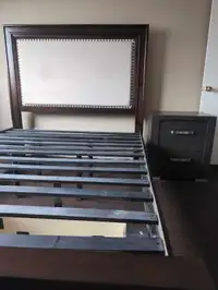 Moving sale Queen bed frame and night table