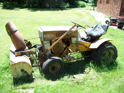 Vintage 1970's Sears Riding Lawn tractor / Snowblower Attachment, View more