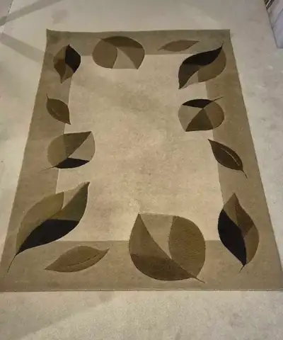 Area Rug with Leaf Design, View more