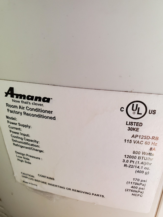 Amana stand alone air conditioner  in Other in Kawartha Lakes - Image 2