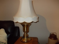 THREE ACCENT//TABLE LAMPS C/W bulbs SHADES + Extra shades