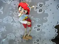 11" WOODEN PINOCCHIO PUPPET MARIONETTE DOLL, CLOTHES