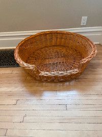 Oval Wicker Pet Bed Natural Honey Dog Sofa Basket