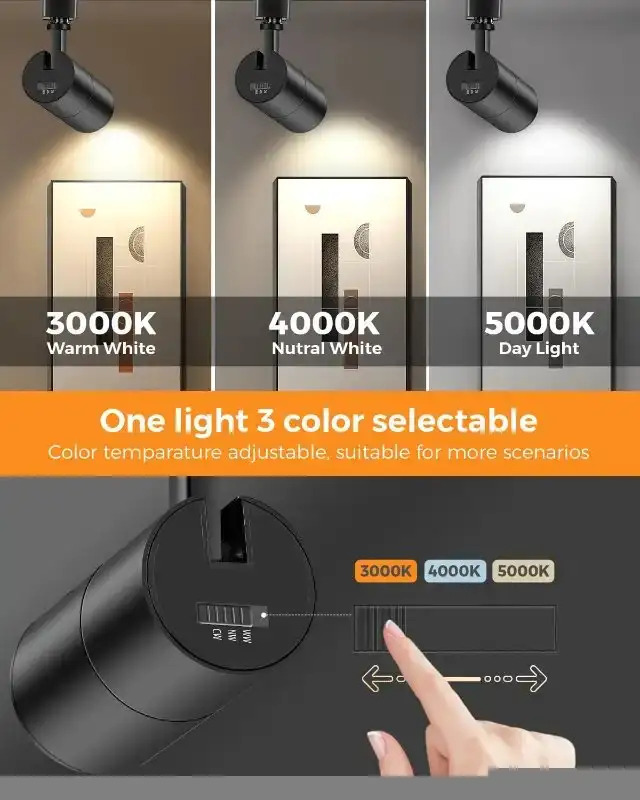 VANoopee 3-Color Zoom 10W LED Track Lighting Heads H Type (4 PK) in General Electronics in Burnaby/New Westminster - Image 10