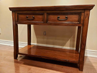 Solid wood console table 