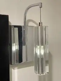 4 Chrome & Crystal wall lamps