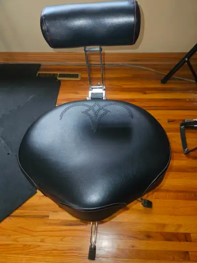 Like new, 0 scratches or tears. I've lost interest in playing drums so its just sitting there. Long...