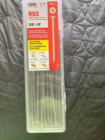 Brand NEW 10” GRK RSS Timberlock Screws, View more