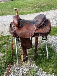 Western and english saddles 