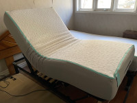 Split king mattresses and motorized bed frames