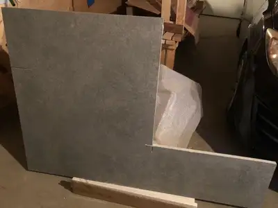 New quartz countertop, leftover from renovation project. Concrete gray look, no scratches or stains....