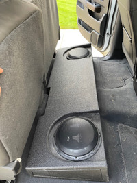 Jl subwoofers, box, and amp