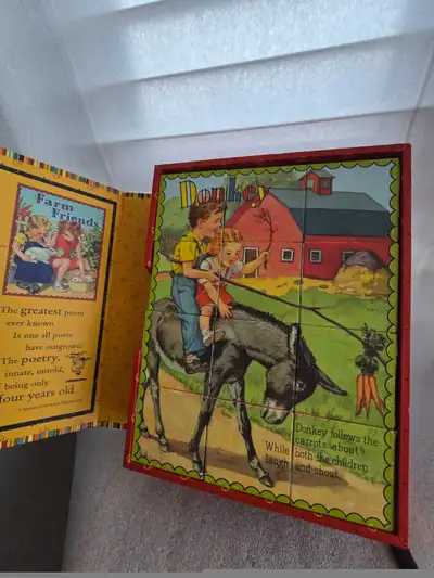 Vintage Cube Block Puzzle Set. Pick up near Millwoods Town Centr, View more