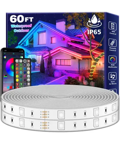 LED Strip Lights Outdoor 60Ft, View more