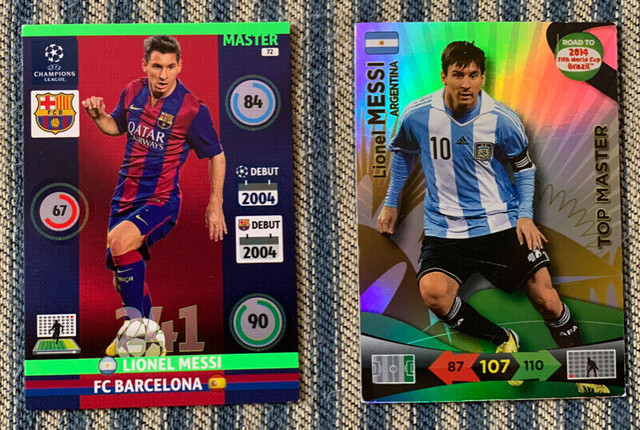 2014 Lionel Messi Soccer Cards dans Art et objets de collection  à Ville de Montréal