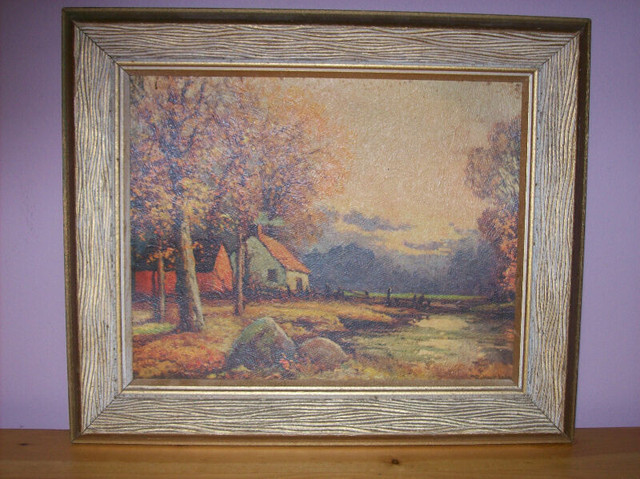 painting/laminated Canada place mat/rustic homestead/ in Arts & Collectibles in Kawartha Lakes - Image 3