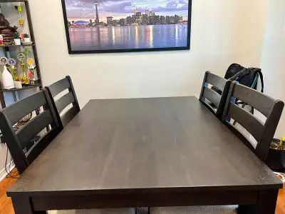 Leon’s Dining Table with 4 Chairs – Excellent Condition – $350, View more