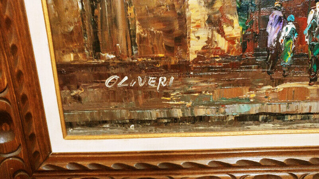Grande toile originale Oliveri / Grand original Oliveri painting dans Art et objets de collection  à Ville de Montréal - Image 3