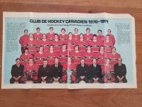 POSTER MONTRÉAL CANADIENS - 1971-72 - OPC -  CARTE HOCKEY CARD