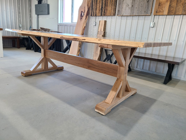 Live edge dining table with wooden base. Brand new. in Dining Tables & Sets in Kitchener / Waterloo - Image 2