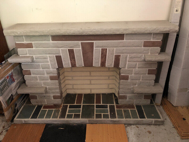 Stone cast fireplace mantel with base in Other in Markham / York Region