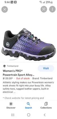 Ladies Timberland Pro size 10.Light safety shoes