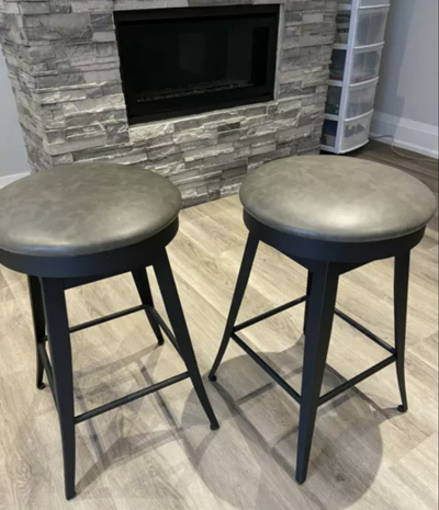 Custom Leather & Metal Bar Stools – Heavy Duty, Premium Build, View more
