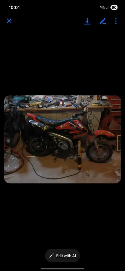 Bike runs and drives very well love this lil bike but need the cash at the moment