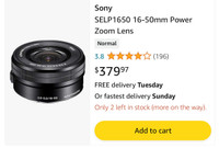 BNIB Sony Lens 16-50 MM new warranty 