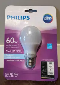 BNIB Phillips 9W 5000K LED light bulb