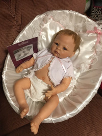 Ashton Drake Baby Doll Grace with COA and AD Basket