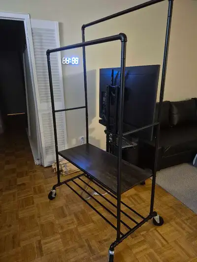 heavy duty double rod clothes rack , View more