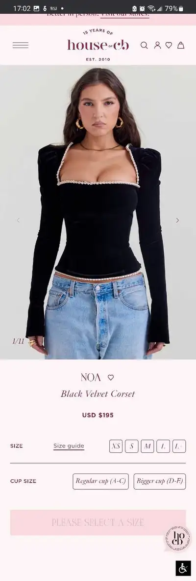 Brand New - House of CB Velvet Corset, View more