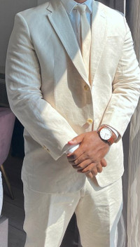 Men's beige suit