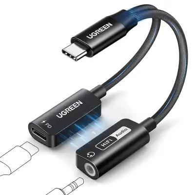 UGREEN Magnetic USB C to 3.5mm Audio Adapter and Charger 2 in 1, View more