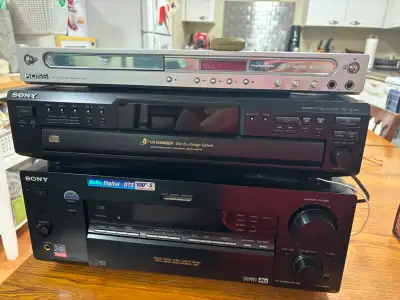 VINTAGE ENTERTAINMENT TECH BUNDLE - DVD CD Radio Receiver, View more