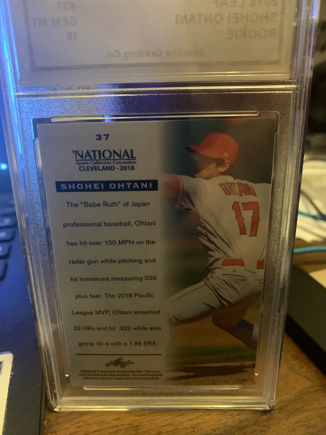 Graded Shohei Ohtani rookie card  in Arts & Collectibles in Victoria - Image 2