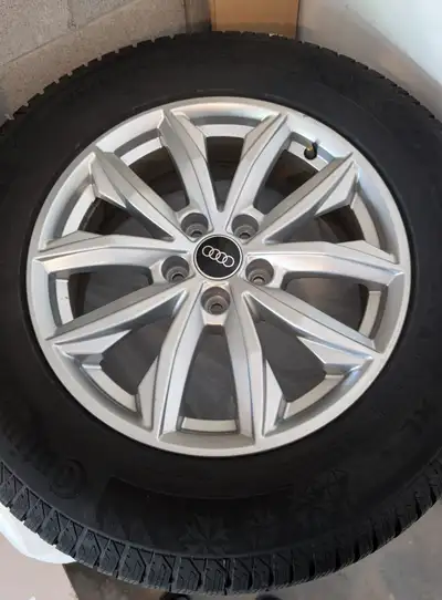 Selling a complete set of 4 genuine OEM Audi Q5 winter wheels and tires, ready to install for the up...