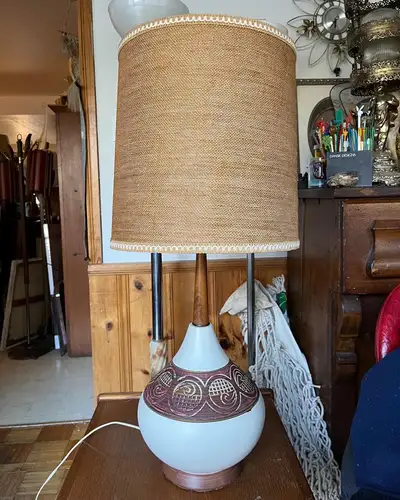 Beautiful mcm table lamp 1960 vintage lampe, View more